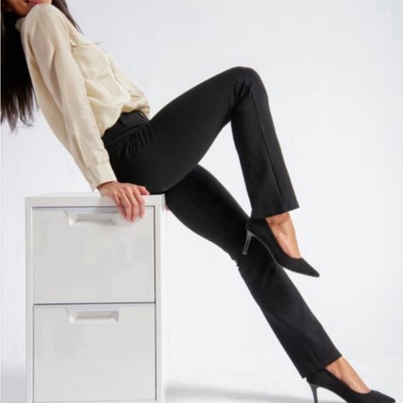 Betabrand Pants - BETABRAND Classic Straight Leg Yoga Dress Pants Size M